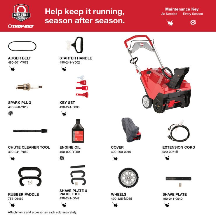 TROY-BILT SQUALL 208E 21" SNOW BLOWER (31AS2T7GB66) - Image 3